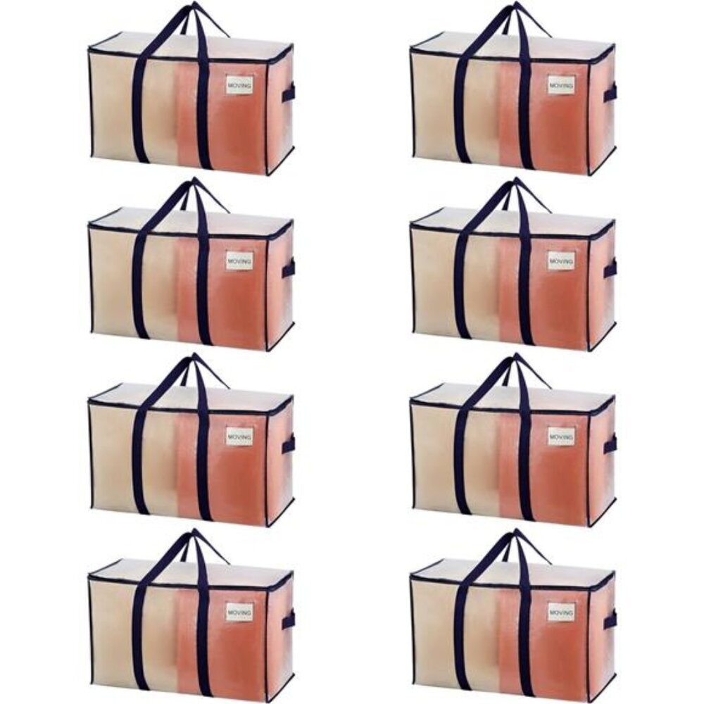 8 Pack Moving Bags, Moving Supplies, Moving Boxes, College Packing Storage Boxes